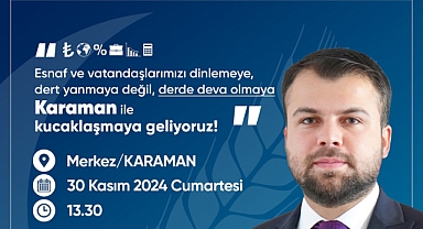 YRF Genel Başkan Yardımcısı Müjdeci Karaman'a geliyor