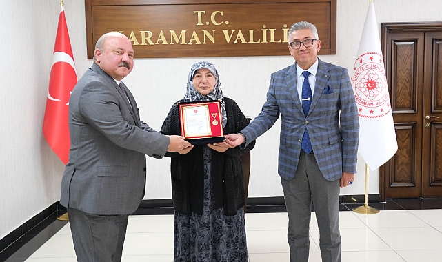 Karaman'da 78 yaşındaki hayırsevere altın madalya ve beratı verildi