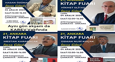 Karamanlı Yazarlar Bugün Ankara Kitap Fuarında Olacak