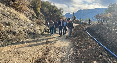 Kaymakam Erdoğan köylerde yapılan çalışmaları yerinde inceliyor