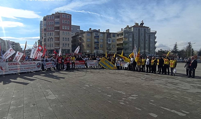 Karaman'da kamu çalışanları iş bıraktı