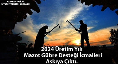 Mazot gübre desteği askı icmali yayınlandı