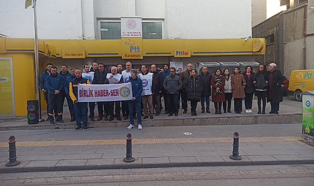 Rize'de iki PTT çalışanının öldürülmesi, Karaman'da protesto edildi
