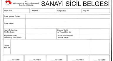 Karaman Sanayi ve Teknoloji Müdürlüğünden Sanayi Sicil Belgesi uyarısı