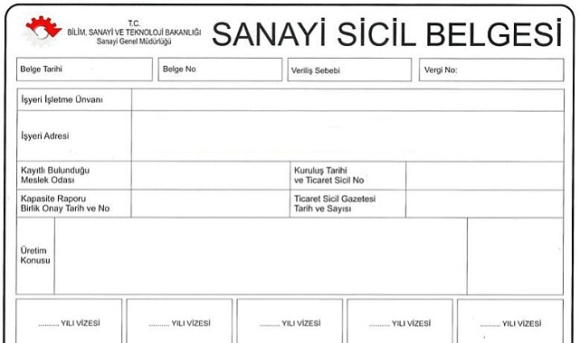 Karaman Sanayi ve Teknoloji Müdürlüğünden Sanayi Sicil Belgesi uyarısı
