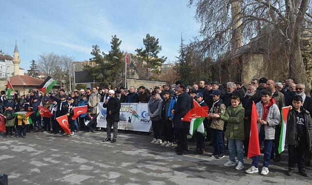 Gazzelilerin yerinden edilme planı Karaman'da protesto edildi