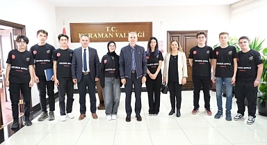 Golden Apple Robotics takımından Vali Çiçekli’ye ziyaret