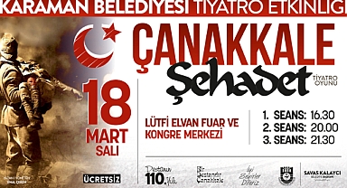Karaman Belediyesi’nden 18 Mart'ta Ücretsiz Tiyatro