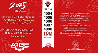 Karaman’da TÜBİTAK Projelerine İlk Defa Tam Katılım Sağlandı