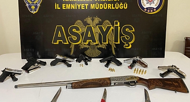 Karaman'da çok sayıda silah ele geçirildi