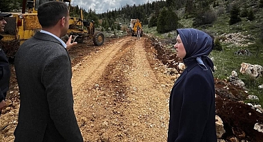 Kaymakam Çakır, köy yollarında incelemede bulundu