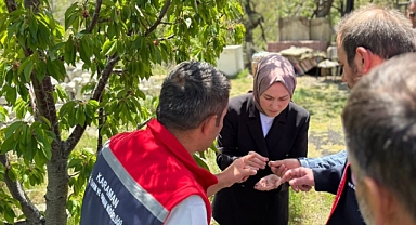 Kaymakam Çakır, Zirai Don Afetinden Etkilenen Vatandaşları Ziyaret etti