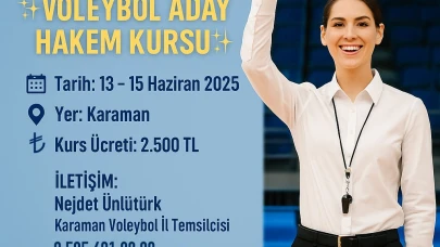 Karaman’da Aday Voleybol Hakem Kursu açılacak