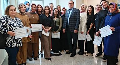 Eğitimleri başarı ile tamamlayan personellere sertifikaları verildi