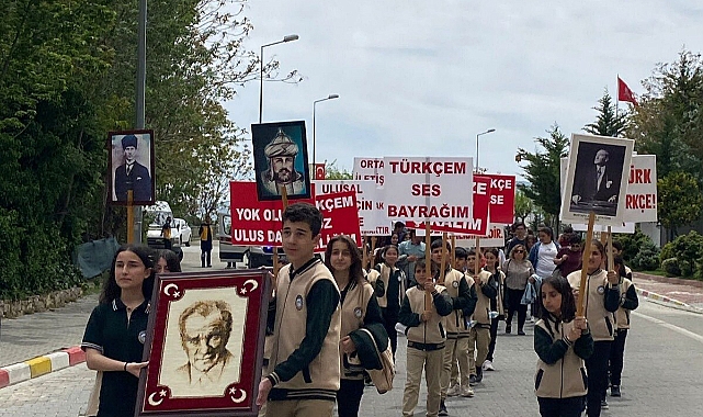 Ermenek'te Özümüz Türk, Sözümüz Türkçe" Temalı Türkçeye Saygı Yürüyüşü Yapıldı