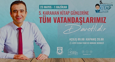 Karaman’da 5. Kitap Günleri Başlıyor