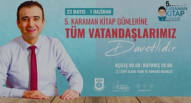 Karaman’da 5. Kitap Günleri Başlıyor
