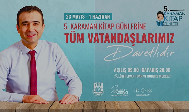 Karaman’da 5. Kitap Günleri Başlıyor