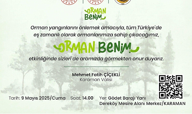 Karaman'da Orman Benim Etkinliği düzenlenecek