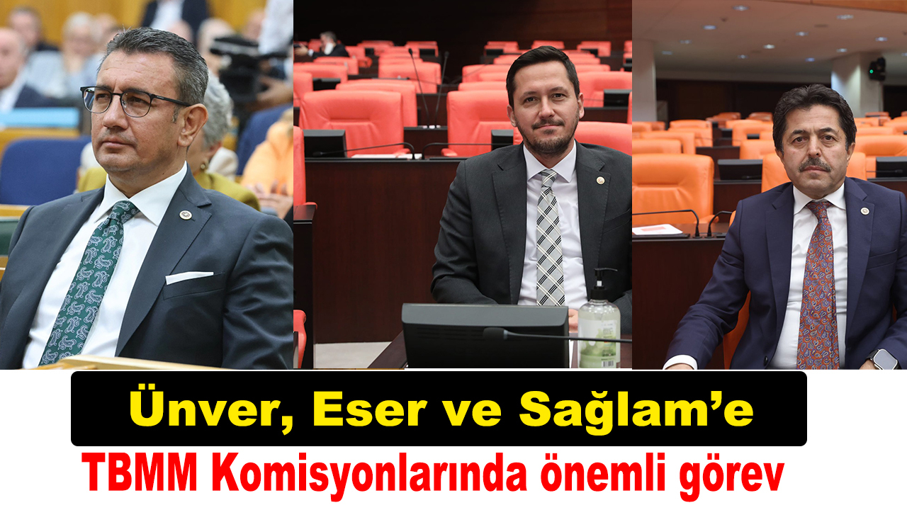 Ünver, Eser ve Sağlam'a TBMM Komisyonlarında önemli görev