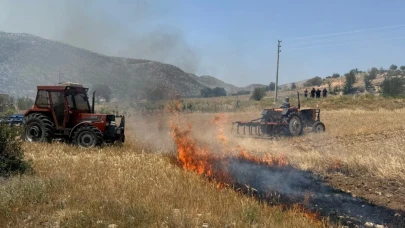 Çiftçinin bir yıllık emeği kül oldu