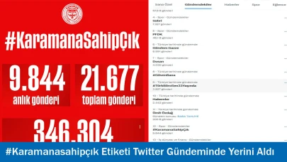 #Karamanasahipçık Etiketi Twitter Gündeminde Yerini Aldı