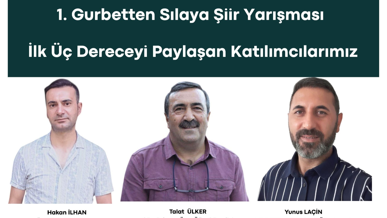 1.Gurbetten Sılaya Şiir Yarışması Sonuçlandı
