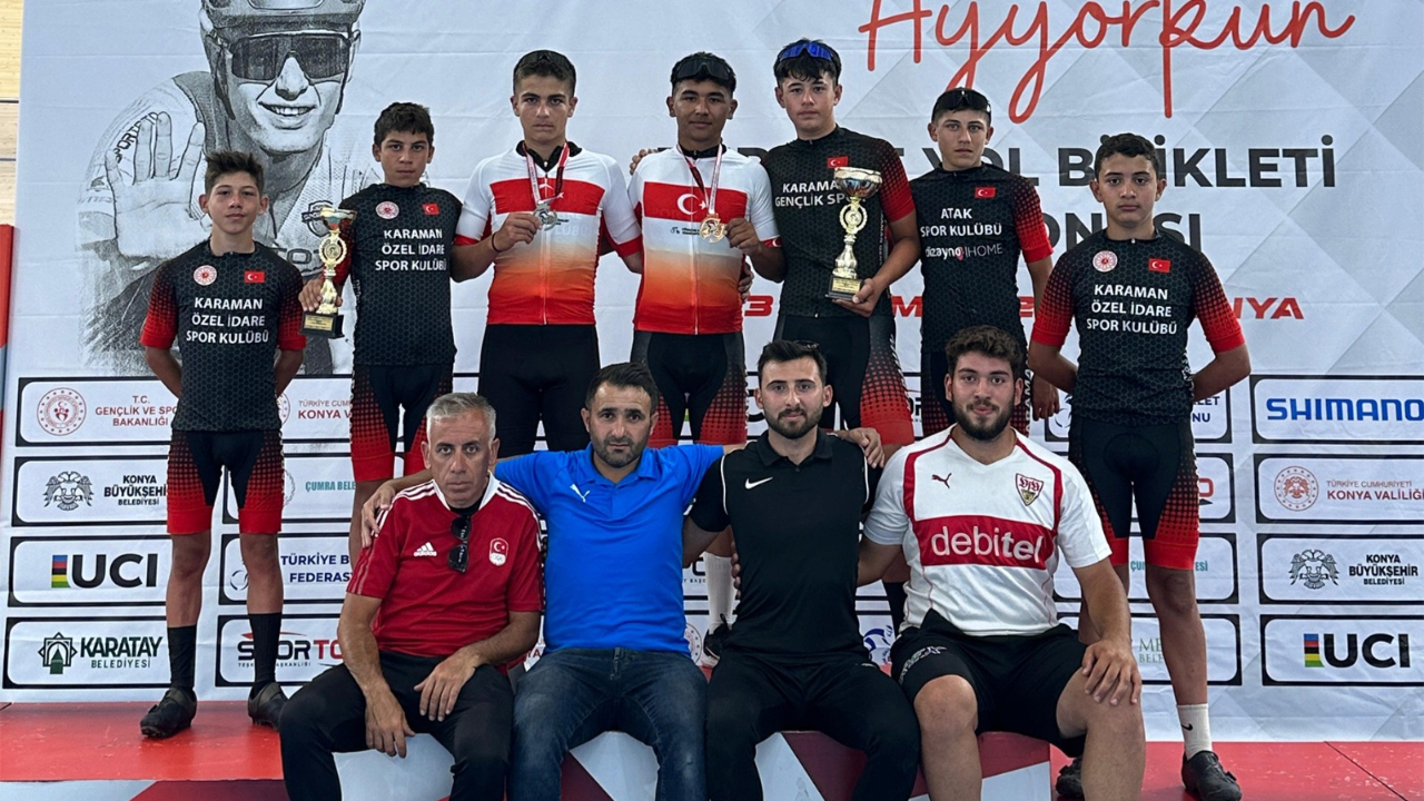Karaman Bisiklet Takımı Altın Madalya Kazanarak Büyük Bir Başarıya İmza Attı