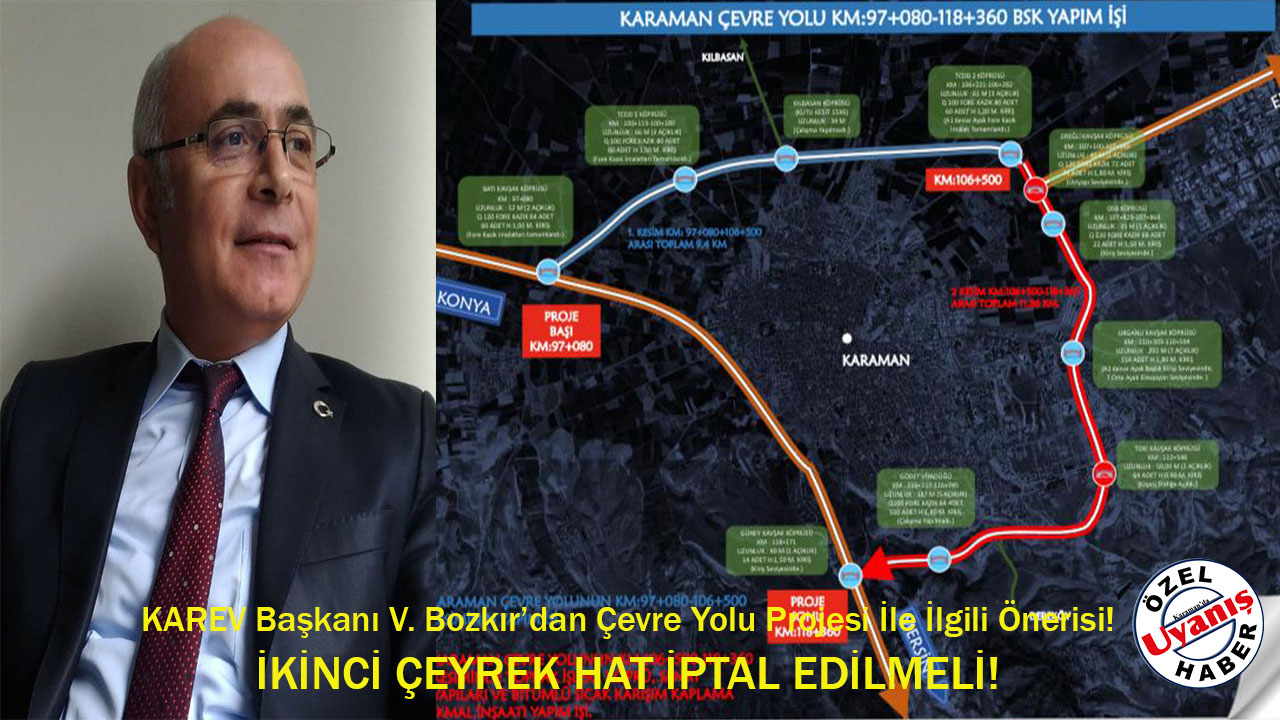 KAREV Başkanı Bozkır’ın Çevre Yolu Projesi ile ilgili önerisi!