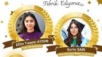 Karaman'da İki Öğrenci LGS'den 500 Tam Puan Aldı
