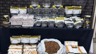 Karaman’da çok sayıda kaçak tütün ve alkol ele geçirildi