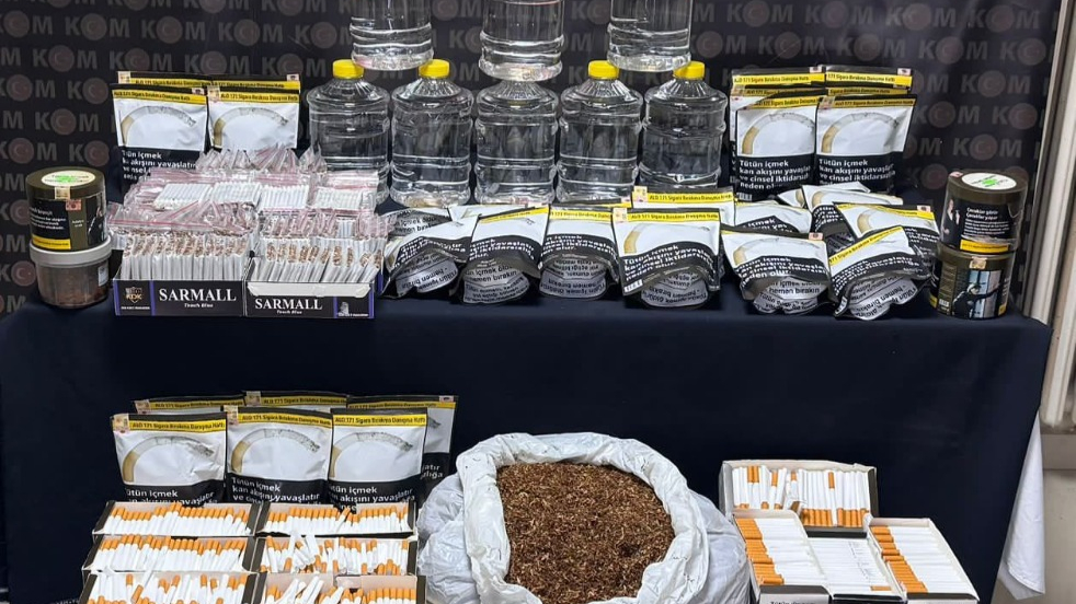 Karaman’da çok sayıda kaçak tütün ve alkol ele geçirildi