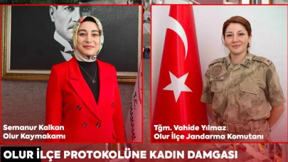 Olur İlçe Protokolüne Kadın Damgası! Karamanlı Teğmen Jandarma İlçe Komutanlığına Atandı