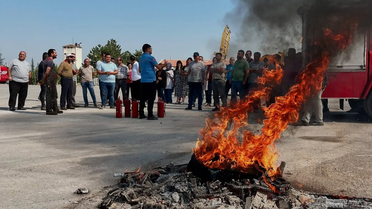 İl Özel İdaresi'nde yangın tatbikatı yapıldı