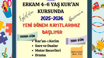 4-6 Yaş Kur'an Kursu Kayıtları Başladı