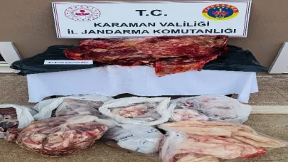 Jandarma’dan şok operasyon: 250 kilo mühürsüz büyükbaş et ele geçirildi