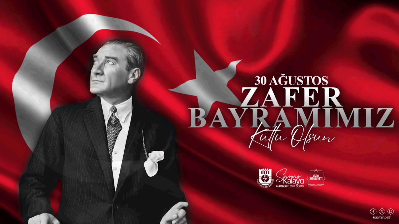 Başkan Kalaycı; “30 Ağustos Zafer Bayramımızın 103. Yıl Dönümü Kutlu Olsun”