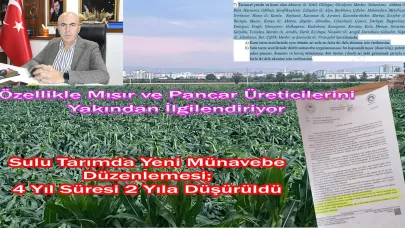 Sulu Tarımda Yeni Münavebe Düzenlemesi; 4 Yıl Süresi 2 Yıla Düşürüldü