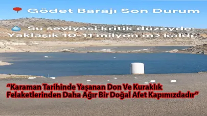 “Karaman Tarihinde Yaşanan Don Ve Kuraklık Felaketlerinden Daha Ağır Bir Doğal Afet Kapımızdadır”