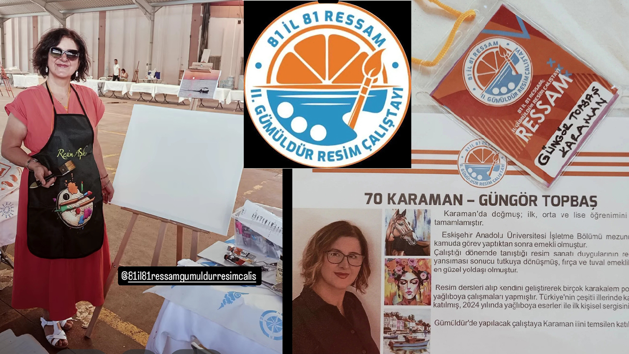 Ressam G. Topbaş 2. Gümüldür Resim Çalıştayı’nda Karaman’ı Temsil Ediyor