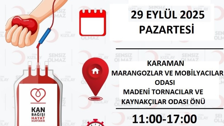 Karaman’da Kan Bağışı Kampanyası Düzenlenecek