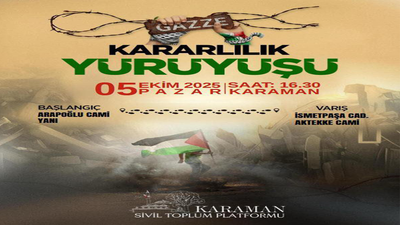 Karman STK Platformu’ndan ‘Gazze Kararlılık Yürüyüşü’