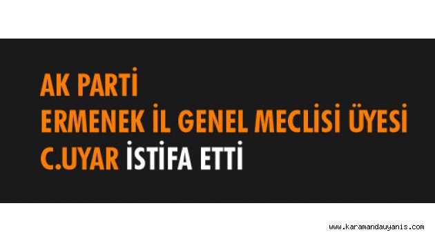 AK PARTİ'DE İSTİFA