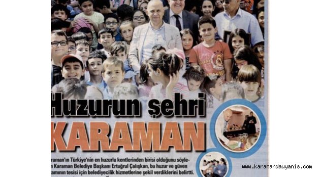 AKŞAM GAZETESİNDEN KARAMAN’A ÖZEL SAYFA
