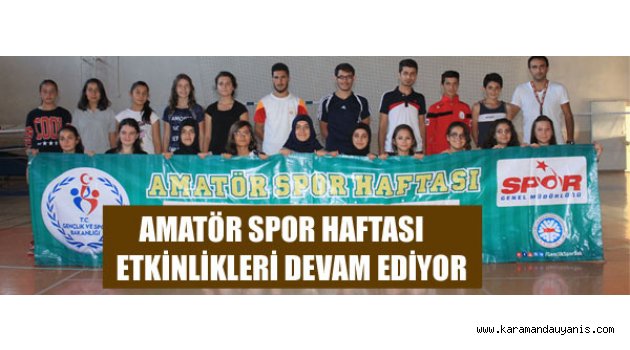 Amatör Spor Haftası Etkinlikleri