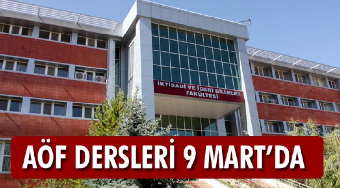 Aöf Dersleri 9 Mart’da