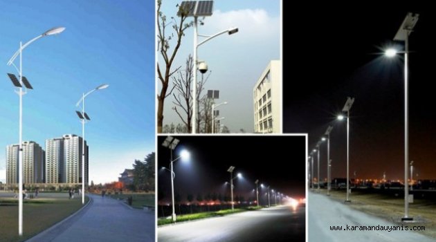 AYRANCI CADDELERİ GÜNEŞ ENERJİLİ LAMBALARLA AYDINLANIYOR