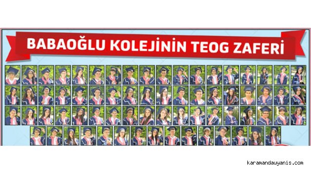 BABAOĞLU KOLEJİNİN TEOG ZAFERİ…