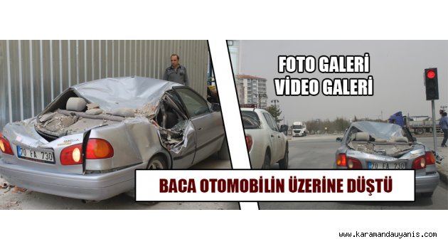BACA OTOMOBİLİN ÜZERİNE DÜŞTÜ: OTOMOBİL HURDAYA DÖNDÜ