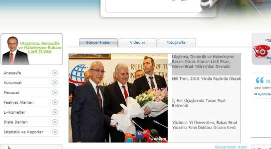 Bakanlık Sitesinde Yerini Aldı